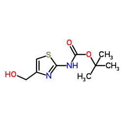 (4-羟甲基噻唑-2-基)氨基甲酸叔丁酯结构式