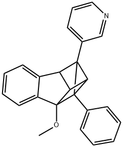 3-[1a,2,7,7a-Tetrahydro-2-methoxy-8-phenyl-1,2,7-metheno-1H-cyclopropa[b]naphthalen-1-yl]pyridine结构式