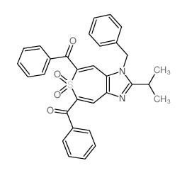 (5-benzoyl-10-benzyl-4,4-dioxo-9-propan-2-yl-4$l^{6}-thia-8,10-diazabicyclo[5.3.0]deca-2,5,8,11-tetraen-3-yl)-phenyl-methanone Structure