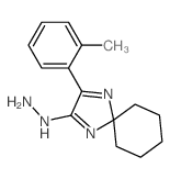 1,4-Diazaspiro[4.5]deca-1,3-diene,2-hydrazinyl-3-(2-methylphenyl)-结构式