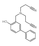3-[2-cyanoethyl-[(2-hydroxy-5-phenyl-phenyl)methyl]amino]propanenitrile Structure