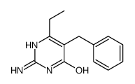 4(1H)-Pyrimidinone,2-amino-6-ethyl-5-(phenylmethyl)-(9CI)结构式