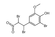 2-bromo-4-(1,2-dibromo-2-nitroethyl)-6-methoxyphenol Structure