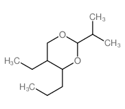 5-ethyl-2-propan-2-yl-4-propyl-1,3-dioxane structure