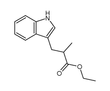 ethyl 2-methyl-3-(3-indolyl)propionate结构式