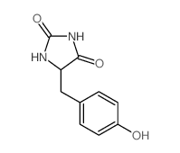 2,4-Imidazolidinedione,5-[(4-hydroxyphenyl)methyl]-结构式