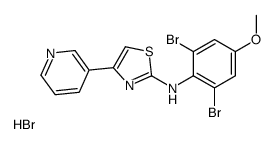N-(2,6-dibromo-4-methoxyphenyl)-4-pyridin-3-yl-1,3-thiazol-2-amine,hydrobromide结构式