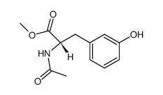 2-acetylamino-3-(3-hydroxyphenyl)propionic acid methyl ester Structure