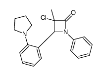 3-chloro-3-methyl-1-phenyl-4-(2-pyrrolidin-1-ylphenyl)azetidin-2-one Structure