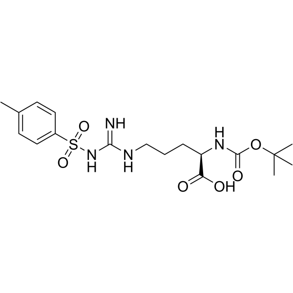 Boc-对甲基苯磺酰-D-精氨酸结构式
