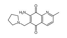7-amino-2-methyl-6-(pyrrolidin-1-ylmethyl)quinoline-5,8-dione结构式