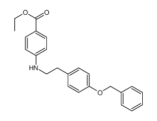 ethyl 4-[2-(4-phenylmethoxyphenyl)ethylamino]benzoate结构式