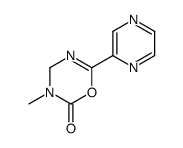 3-methyl-6-pyrazin-2-yl-4H-1,3,5-oxadiazin-2-one Structure