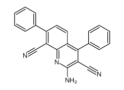 2-amino-4,7-diphenylquinoline-3,8-dicarbonitrile结构式