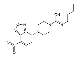 N-butyl-4-(4-nitro-2,1,3-benzoxadiazol-7-yl)piperazine-1-carboxamide结构式