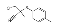 β-chloro-α-p-tolylsulfanyl-isobutyronitrile结构式