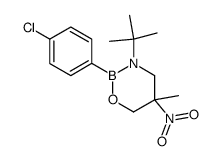3-tert-butyl-2-(4-chloro-phenyl)-5-methyl-5-nitro-[1,3,2]oxazaborinane结构式