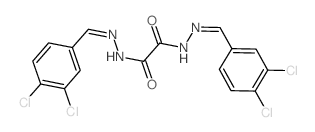Ethanedioic acid,1,2-bis[2-[(3,4-dichlorophenyl)methylene]hydrazide] Structure