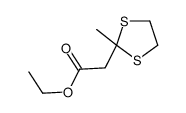 ethyl 2-(2-methyl-1,3-dithiolan-2-yl)acetate结构式