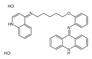 acridin-9-yl-[2-[5-(quinolin-4-ylazaniumyl)pentoxy]phenyl]azanium,dichloride Structure