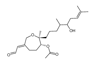 9-<(2'S,3'R)-3'-acetoxy-6'-<(E)-2''-oxoethylidene>-2'-methyl-2'-oxepanyl>2,6-dimethyl-2-nonen-5-ol结构式