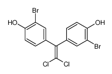 2-bromo-4-[1-(3-bromo-4-hydroxyphenyl)-2,2-dichloroethenyl]phenol结构式