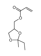 (2-ethyl-2-methyl-1,3-dioxolan-4-yl)methyl prop-2-enoate Structure