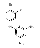 1,3,5-Triazine-2,4,6-triamine,N2-(3,4-dibromophenyl)-结构式