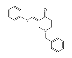 1-benzyl-3-(N-methyl-anilinomethylene)-piperidin-4-one Structure