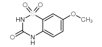 7-甲氧基-1,1-二氧代-1,4-二氢-2H- 1lambda*6*-苯并[1,2,4]噻二嗪-3-酮结构式