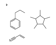 iridium,1,2,3,4,5-pentamethylcyclopentane,prop-2-enenitrile,propylbenzene结构式
