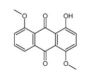 4-hydroxy-1,5-dimethoxyanthracene-9,10-dione结构式