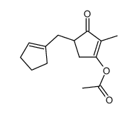 3-acetoxy-5-cyclopent-1-enylmethyl-2-methylcyclopent-2-en-1-one Structure