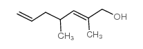 2,4-二甲基-2,6-庚二烯-1-醇结构式