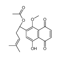 (-)-6-[(S)-1-Acetoxy-4-methyl-3-pentenyl]-8-hydroxy-5-methoxy-1,4-naphthalenedione picture