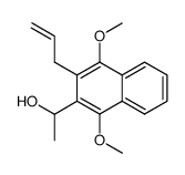 2-(1-hydroxyethyl)-1,4-dimethoxy-3-prop-2-enylnaphthalene结构式