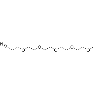 m-PEG5-nitrile Structure