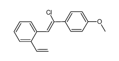 trans-β-chloro-4'-methoxy-2-vinylstilbene结构式