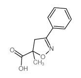 5-甲基-3-苯基-4,5-二氢-异噁唑-5-羧酸结构式