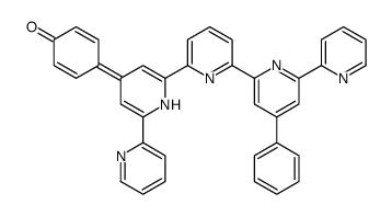 4-[2-[6-(4-phenyl-6-pyridin-2-ylpyridin-2-yl)pyridin-2-yl]-6-pyridin-2-yl-1H-pyridin-4-ylidene]cyclohexa-2,5-dien-1-one Structure