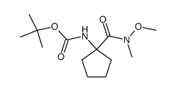 tert-butyl 1-{[methoxy(methyl)amino]carbonyl}cyclopentylcarbamate结构式