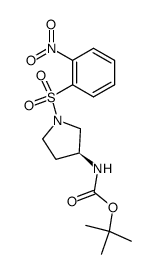 (3S)-1-(2-nitrobenzene)sulfonyl-3-BOC-aminopyrrolidine Structure