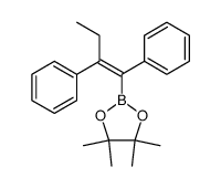 (E)-1-(4',4',5',5'-tetramethyl-1',3',2'-dioxaborolan-2'-yl)-1,2-diphenyl-1-butene结构式