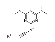 potassium salt of 2-cyanoamino-4,6-bis(dimethylamino)-sym-triazine结构式