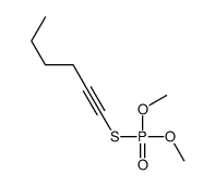 1-dimethoxyphosphorylsulfanylhex-1-yne结构式