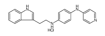 1,4-Benzenediamine, N1-[2-(1H-indol-3-yl)ethyl]-N4-4-pyridinyl-, trihydrochloride Structure