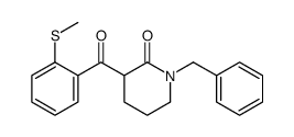 1-benzyl-3-(2-methylsulfanylbenzoyl)piperidin-2-one结构式