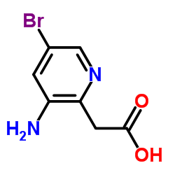 (3-氨基-5-溴吡啶-2-基)乙酸结构式