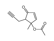 (1-methyl-4-oxo-5-prop-2-ynylcyclopent-2-en-1-yl) acetate结构式