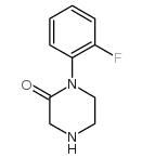 1-(2-氟苯基)-2-哌嗪酮结构式